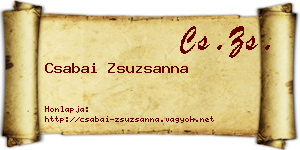 Csabai Zsuzsanna névjegykártya