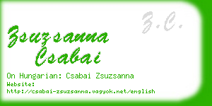 zsuzsanna csabai business card